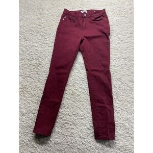 Judy Blue High Rise Control Top Skinny Jeans Maroon Women's Size 9/29 EUC
